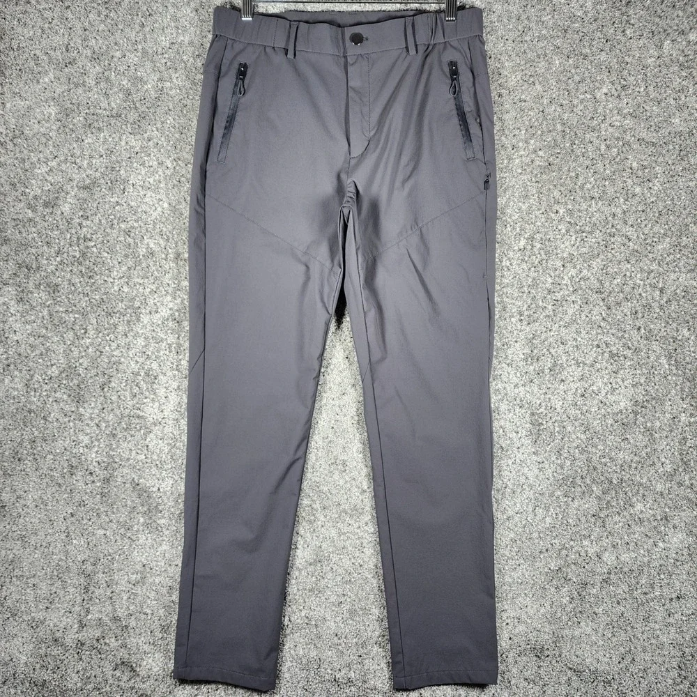 Blue Chill Performance Pants Mens 32 Grey Hiking Outdoor Zipper Pockets NWOT